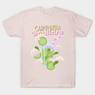 Caipirinha Brazil Brasil Brazilian Mixed Drinks Bartender T-Shirt